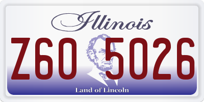 IL license plate Z605026