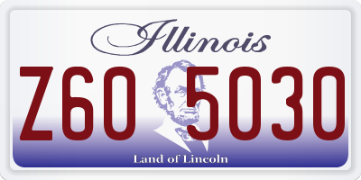 IL license plate Z605030