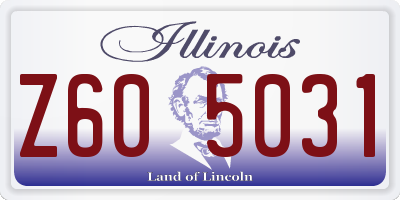 IL license plate Z605031