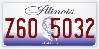 IL license plate Z605032