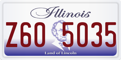 IL license plate Z605035