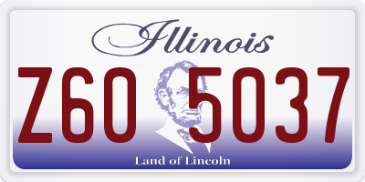 IL license plate Z605037