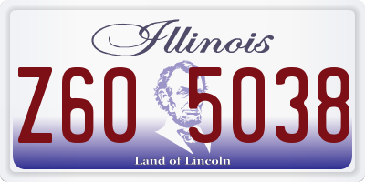 IL license plate Z605038