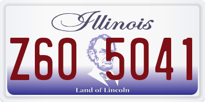 IL license plate Z605041