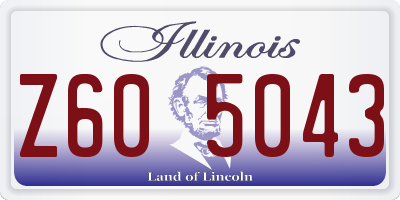 IL license plate Z605043