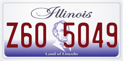 IL license plate Z605049