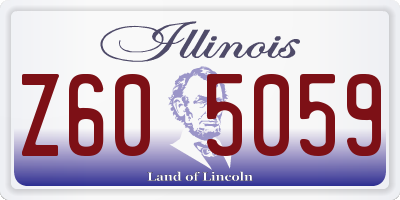 IL license plate Z605059