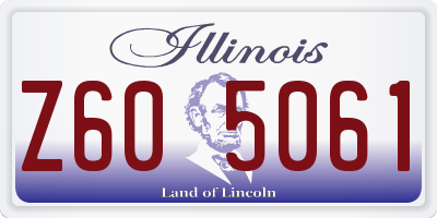 IL license plate Z605061