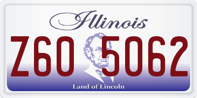 IL license plate Z605062