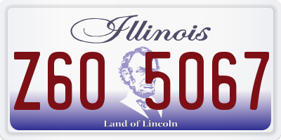 IL license plate Z605067