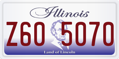 IL license plate Z605070
