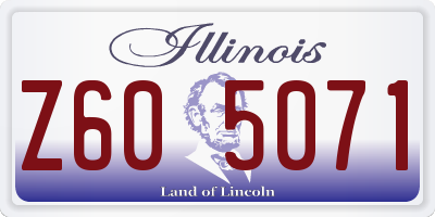 IL license plate Z605071