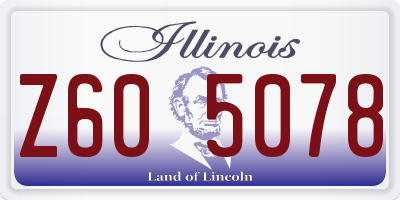 IL license plate Z605078