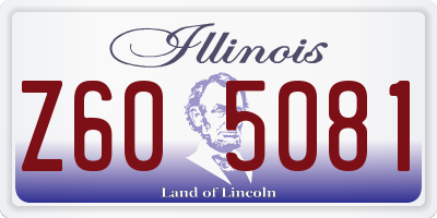 IL license plate Z605081