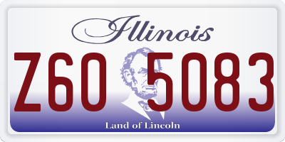 IL license plate Z605083