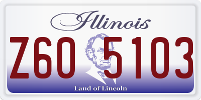 IL license plate Z605103