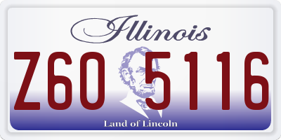 IL license plate Z605116