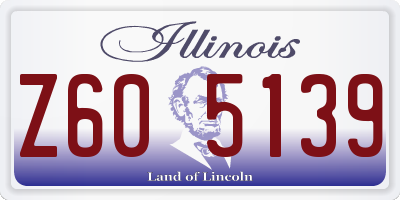 IL license plate Z605139