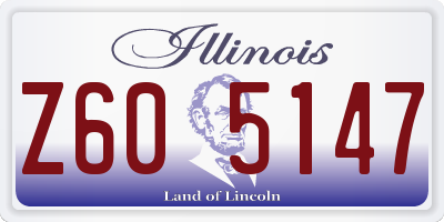 IL license plate Z605147