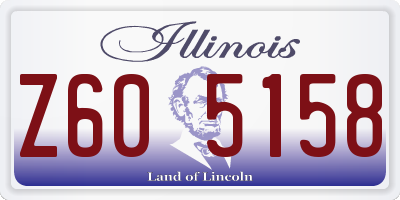 IL license plate Z605158