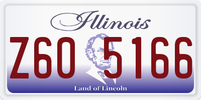 IL license plate Z605166