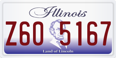 IL license plate Z605167