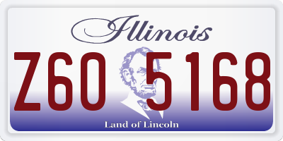 IL license plate Z605168