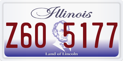 IL license plate Z605177