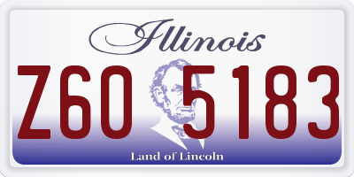 IL license plate Z605183