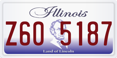 IL license plate Z605187