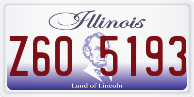 IL license plate Z605193