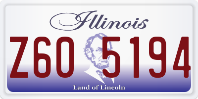 IL license plate Z605194