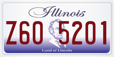 IL license plate Z605201