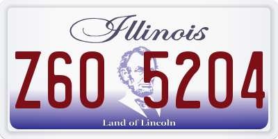 IL license plate Z605204