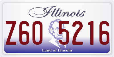 IL license plate Z605216