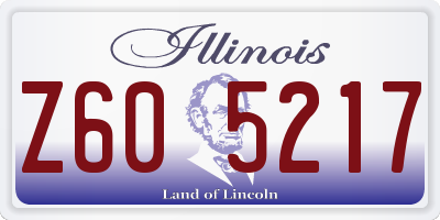 IL license plate Z605217