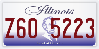 IL license plate Z605223