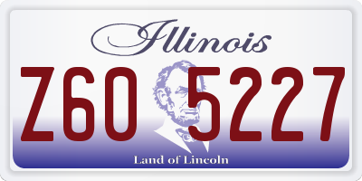 IL license plate Z605227