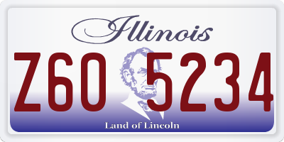 IL license plate Z605234