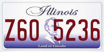 IL license plate Z605236
