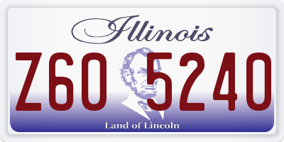 IL license plate Z605240