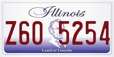 IL license plate Z605254