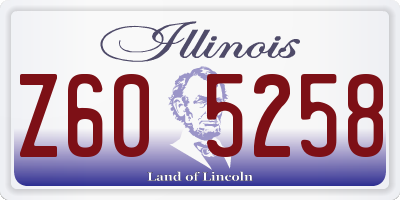 IL license plate Z605258