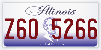 IL license plate Z605266