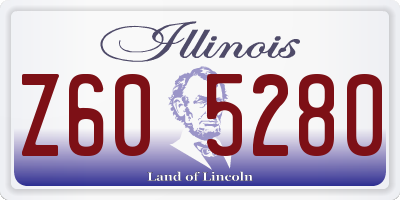 IL license plate Z605280