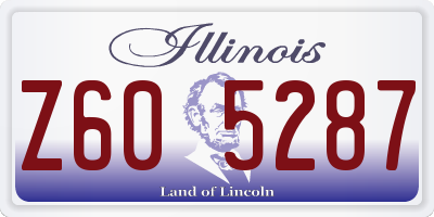 IL license plate Z605287