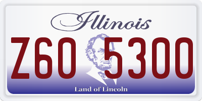 IL license plate Z605300