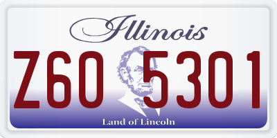 IL license plate Z605301