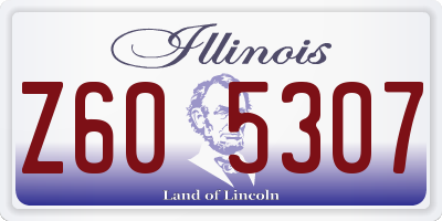 IL license plate Z605307