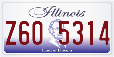 IL license plate Z605314